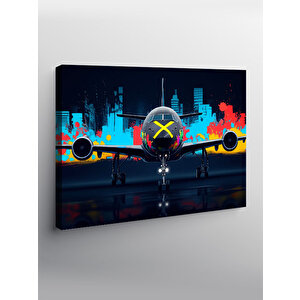 Kanvas Tablo Gece Jet Kalkışı 70x100 cm