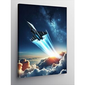 Kanvas Tablo Bulutların Üstündeki Jet 70x100 cm