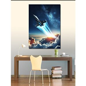 Kanvas Tablo Bulutların Üstündeki Jet 70x100 cm