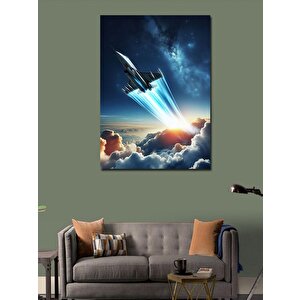 Kanvas Tablo Bulutların Üstündeki Jet 50x70 cm