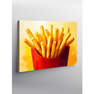 Kanvas Tablo Kızarmış Patates Tasviri 50x70 cm