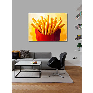 Kanvas Tablo Kızarmış Patates Tasviri 50x70 cm
