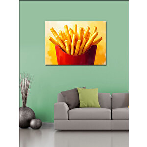 Kanvas Tablo Kızarmış Patates Tasviri 50x70 cm