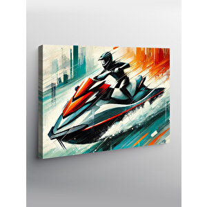 Kanvas Tablo Jet Ski Aksiyonu 100x140 cm