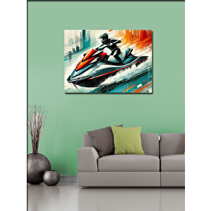Kanvas Tablo Jet Ski Aksiyonu 100x140 cm