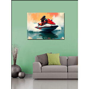 Kanvas Tablo Deniz Üzerinde Jet Ski 70x100 cm