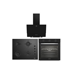 Altus Ala 321 B Fırın 159 Db Ocak 535 B Davlumbaz Siyah Ankastre Set