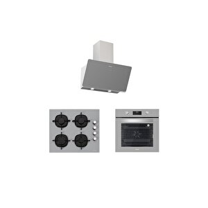 Gri Cam Ankastre Set (3457 Soho 60+cs5335s01+bo6502s02)
