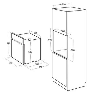 Termikel Ankastre Set (bo O6555c W + Bh P7144c W + Ch S6532c Ww)