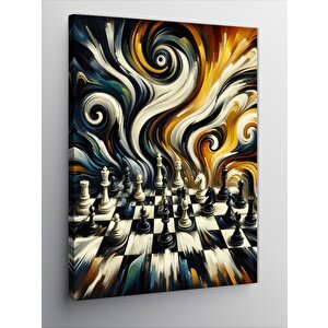 Kanvas Tablo Satranç Fırtınası 100x140 cm