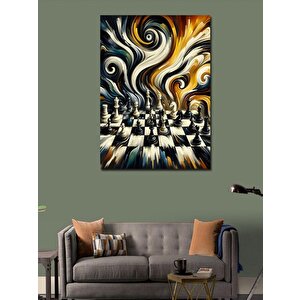 Kanvas Tablo Satranç Fırtınası 100x140 cm