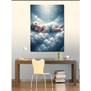 Kanvas Tablo Bulutların Üzerinde Uyuyan Bebek 50x70 cm