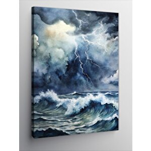 Kanvas Tablo Fırtınalı Deniz 50x70 cm