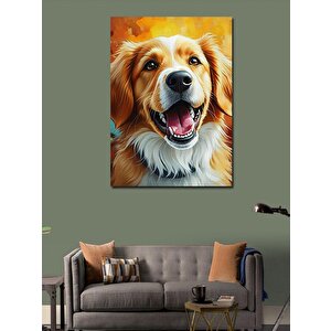 Kanvas Tablo Mutlu Golden Retriever 50x70 cm