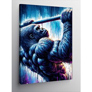 Kanvas Tablo Sopalı Goril 50x70 cm