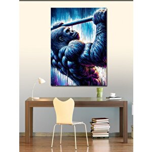 Kanvas Tablo Sopalı Goril 100x140 cm