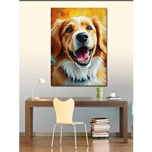 Kanvas Tablo Mutlu Golden Retriever 70x100 cm
