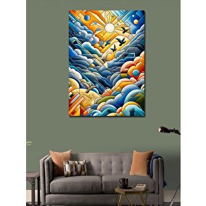 Kanvas Tablo Soyut Gökyüzü 100x140 cm