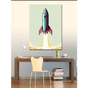 Kanvas Tablo Fırlayan Roket 70x100 cm