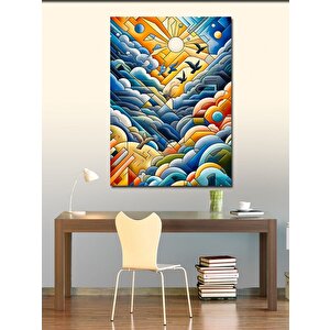 Kanvas Tablo Soyut Gökyüzü 50x70 cm