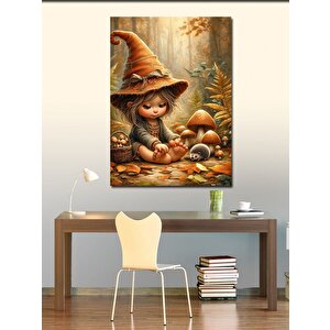 Kanvas Tablo Mantarlı Gnome 50x70 cm