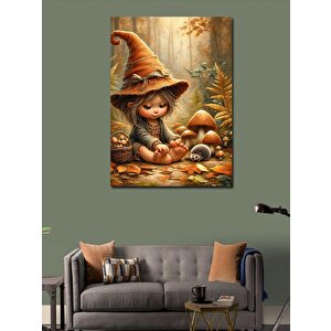 Kanvas Tablo Mantarlı Gnome 50x70 cm