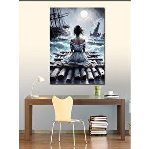 Kanvas Tablo Fırtınadaki Kadın 100x140 cm