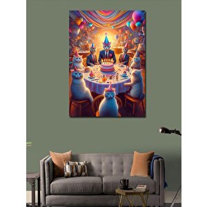 Kanvas Tablo Parti Masası Ve Pasta 50x70 cm