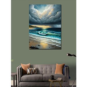 Kanvas Tablo Fırtınalı Kumsal 70x100 cm