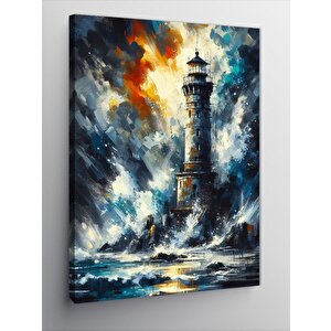 Kanvas Tablo Fırtınalı Deniz 70x100 cm