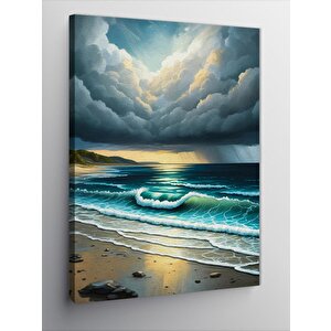 Kanvas Tablo Fırtınalı Kumsal 50x70 cm