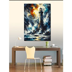 Kanvas Tablo Fırtınalı Deniz 100x140 cm