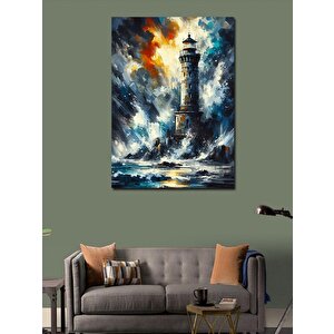Kanvas Tablo Fırtınalı Deniz 100x140 cm