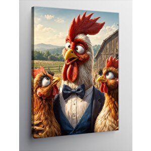 Kanvas Tablo Tavukların Mafyası 100x140 cm