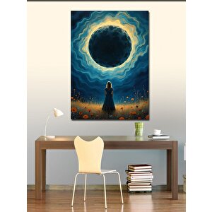 Kanvas Tablo Gökyüzünü Seyreden Kadın 50x70 cm