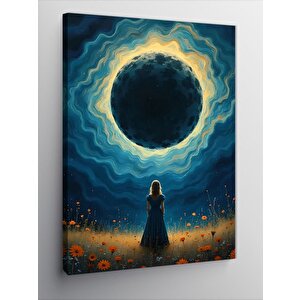 Kanvas Tablo Gökyüzünü Seyreden Kadın 70x100 cm