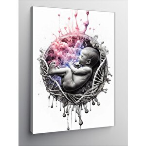 Kanvas Tablo Rahimdeki Bebek Ve Dna