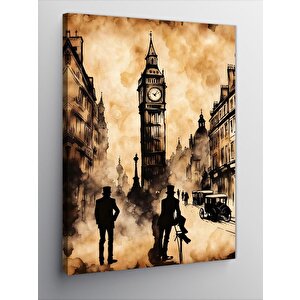 Kanvas Tablo Big Ben Sokak 50x70 cm