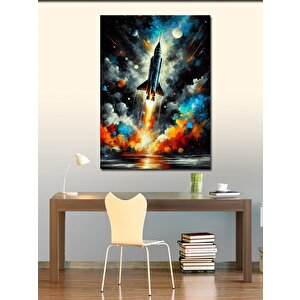 Kanvas Tablo Fırlatılan Roket 50x70 cm