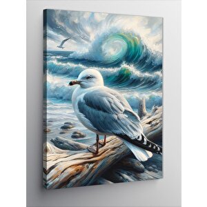 Kanvas Tablo Kıyıda Martı 50x70 cm