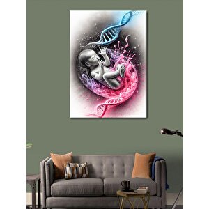 Kanvas Tablo Rahimdeki Bebek 100x140 cm
