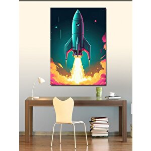 Kanvas Tablo Fırlatılan Roket 70x100 cm