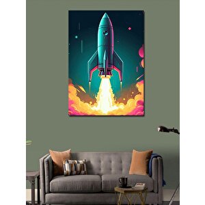Kanvas Tablo Fırlatılan Roket 70x100 cm