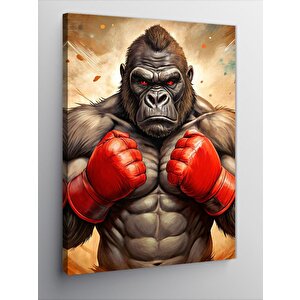 Kanvas Tablo Boksör Goril 100x140 cm