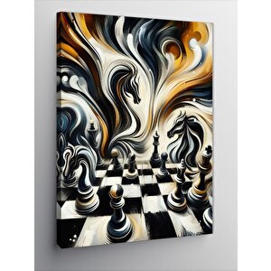 Kanvas Tablo Satranç Fırtınası 100x140 cm