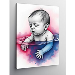 Kanvas Tablo Uyuyan Bebek 70x100 cm