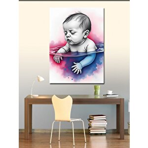Kanvas Tablo Uyuyan Bebek 50x70 cm