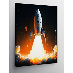 Kanvas Tablo Fırlatılan Roket 50x70 cm