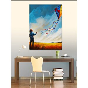 Kanvas Tablo Gökyüzünde Uçurtma Rüyası 50x70 cm