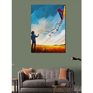 Kanvas Tablo Gökyüzünde Uçurtma Rüyası 70x100 cm